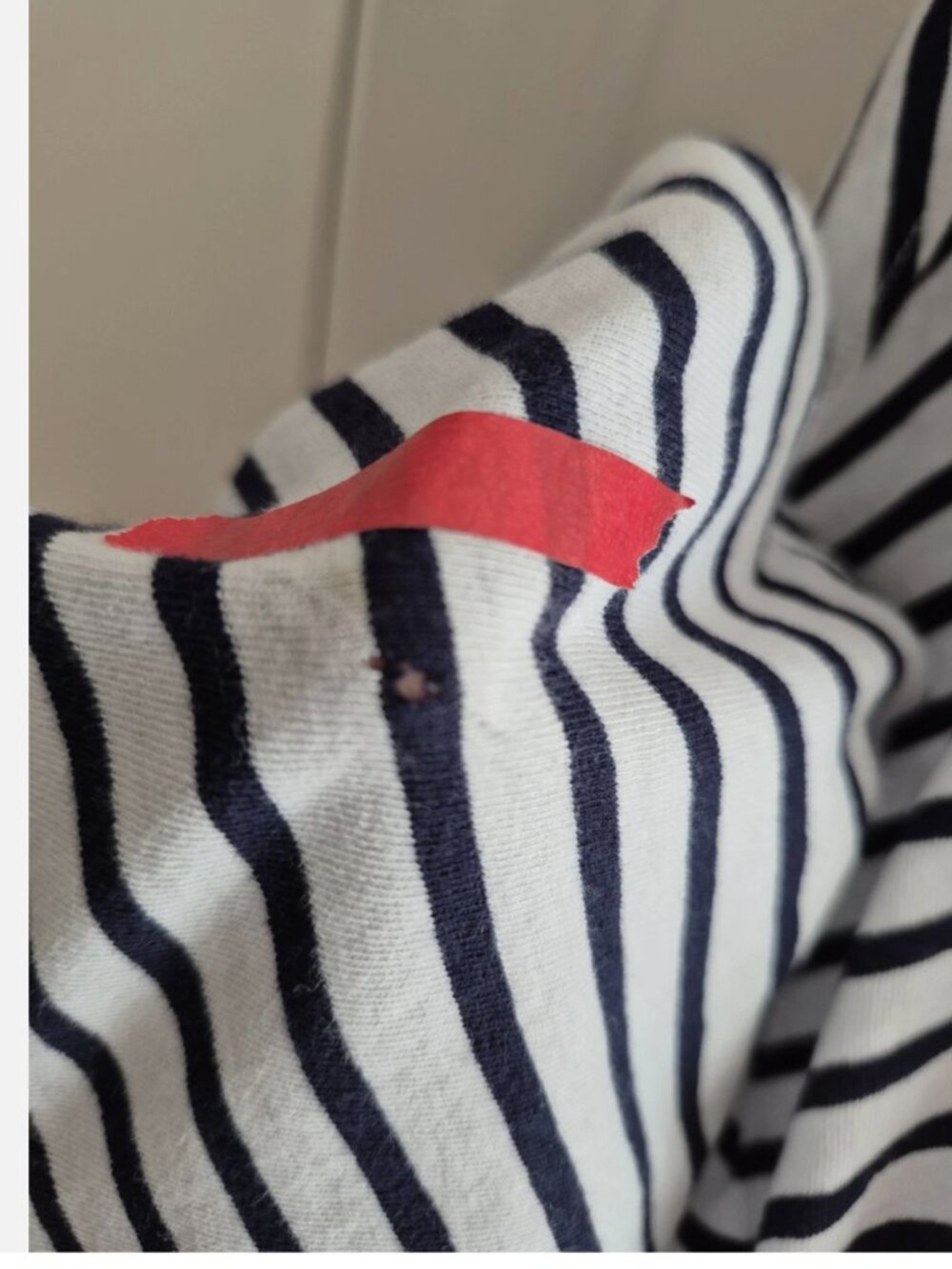 Frank & Eileen Anna Long Sleeve Heritage Jersey Capelet Navy French Stripe sz M - Picture 6 of 8